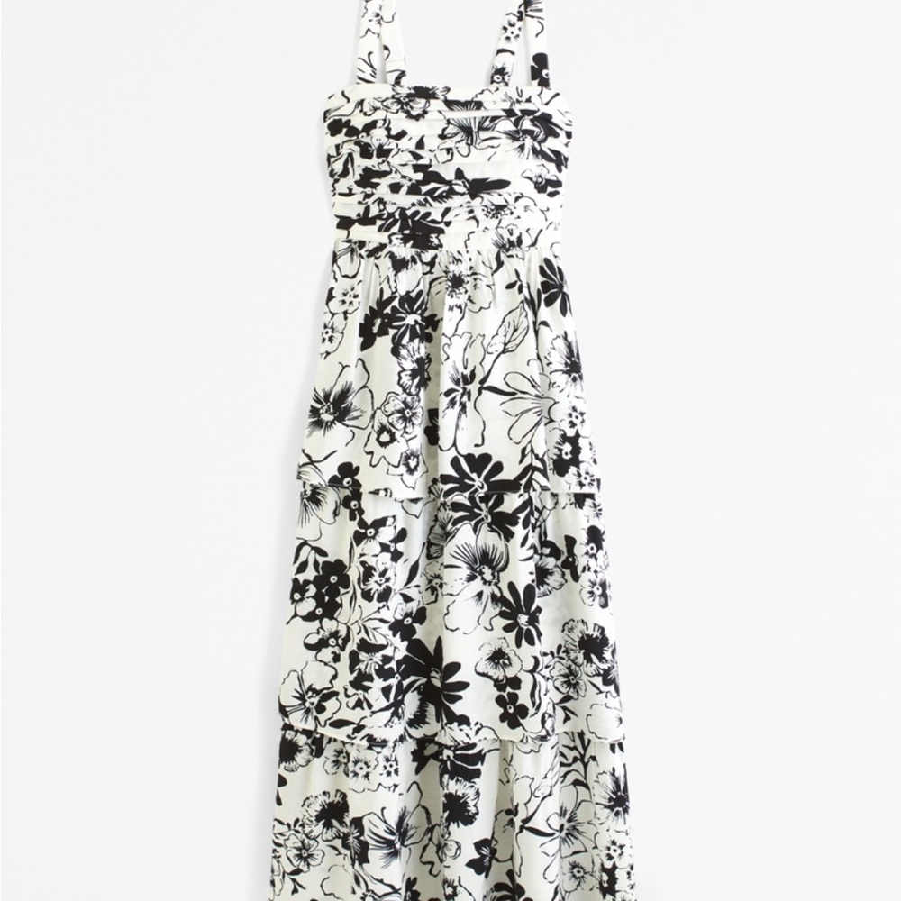 Abercrombie & Fitch Black and White Floral Emerson Dress - Picture 5 of 6